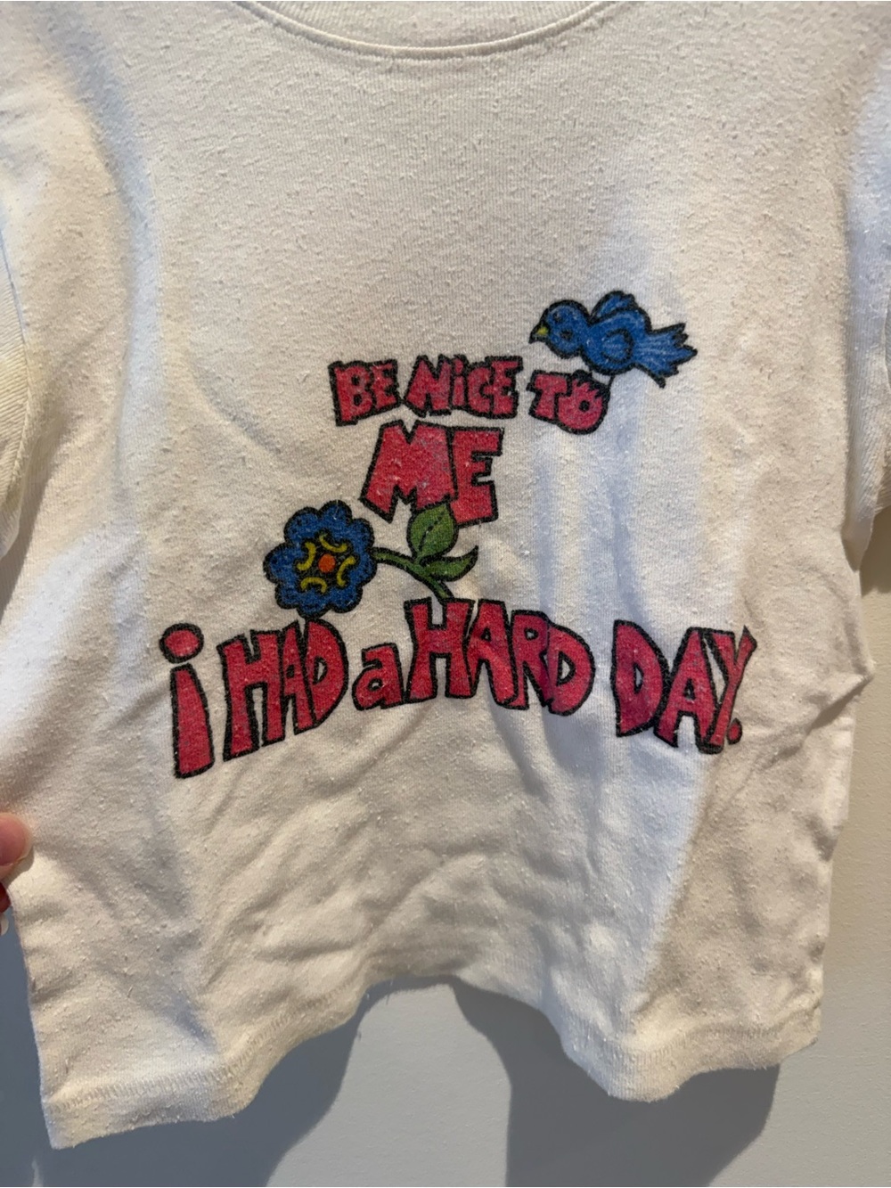 ERL 'Be Nice to Me' Cropped Tee size Small (approx) - Picture 3 of 7